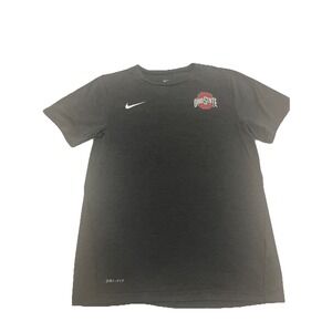 Kids Medium Ohio State Nike Tshirt Dark Gray Dri-Fit Buckeye Gift CollectibleFan